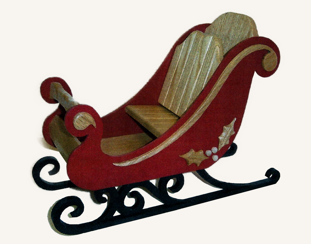 Tabletop Sleigh - Holiday Themed Woodworking Plans & Project Patterns ...